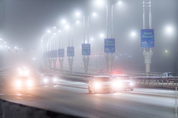 Омск снова накрыл густой туман Омск снова накрыл густой туман