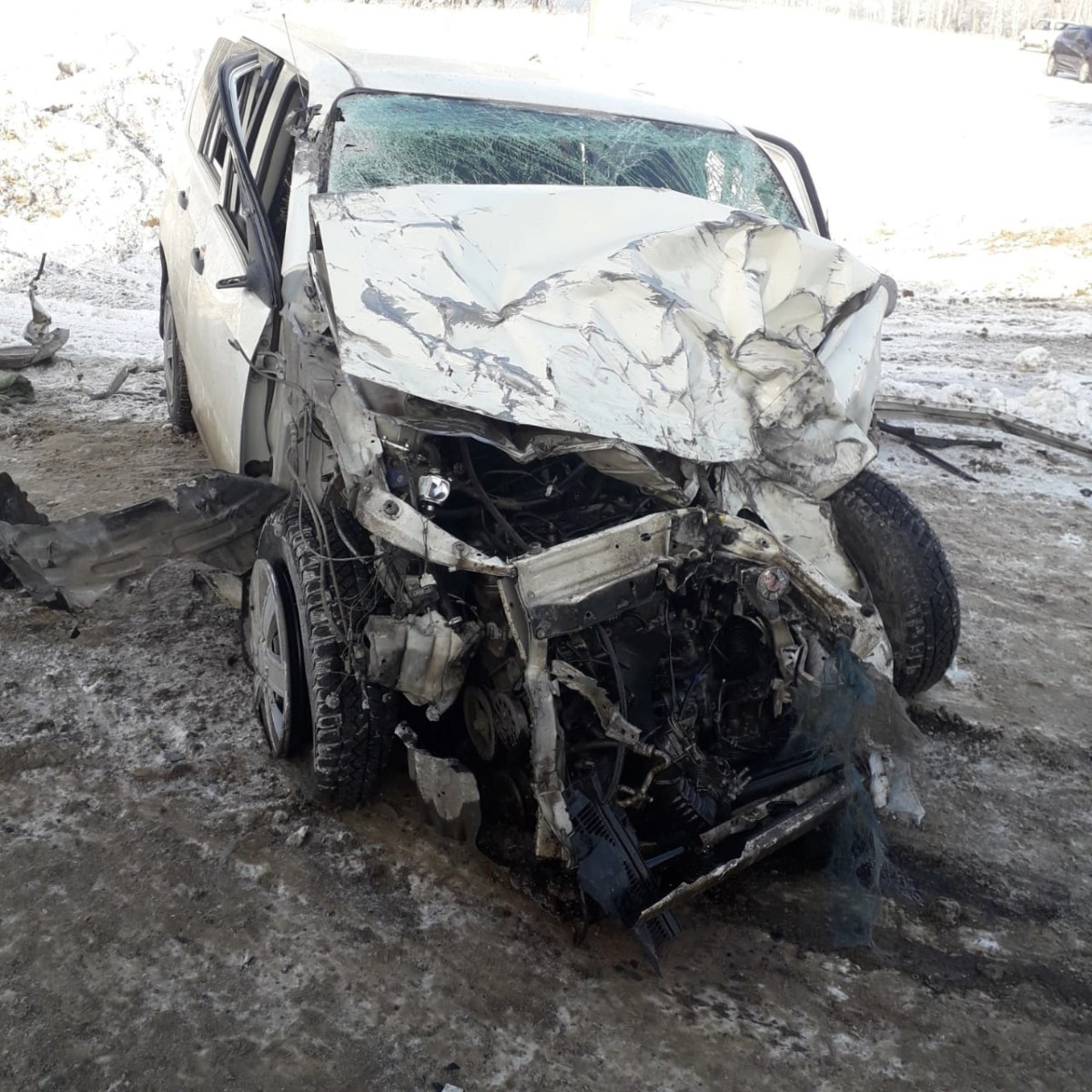 На трассе в Омской области в аварии с КамАЗом пострадали 5 человек Фото: УМВД России по Омской области