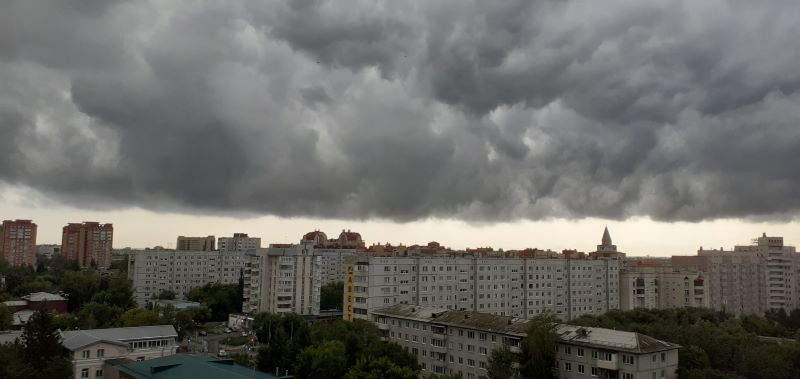 В Омской области объявили штормовое предупреждение из-за сильного ветра, дождя и грозы Фото: Александр Коршунов