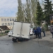 В Омске грузовик из-за неосторожного маневра провалился колесом в ливневку