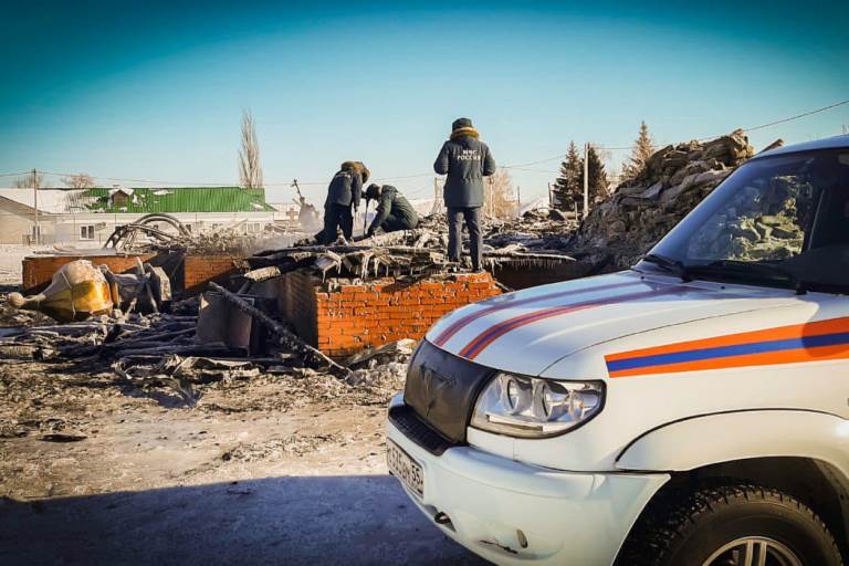 Специалисты МЧС назвали предварительную причину пожара в храме в Марьяновке Фото: ГУ МЧС России по Омской области