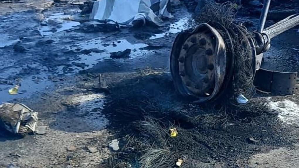 Спасатели опубликовали снимки страшной аварии на трассе Тюмень-Омск, где погибли 7 человек Фото: пожарно-спасательная служба Омской области