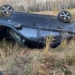 Водитель «Датсуна» разбился на трассе в Омской области Фото: УГИБДД УМВД России по Омской области