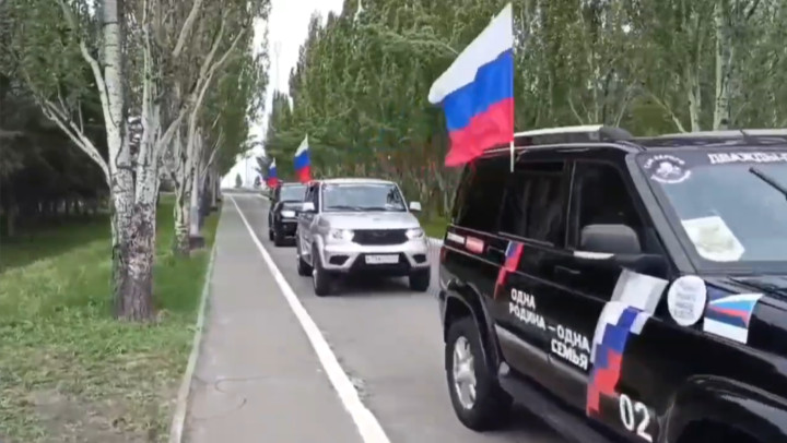 Через Омск прошел автопробег «Одна Родина – одна семья» Фото: управление пресс-службы губернатора и правительства Омской области