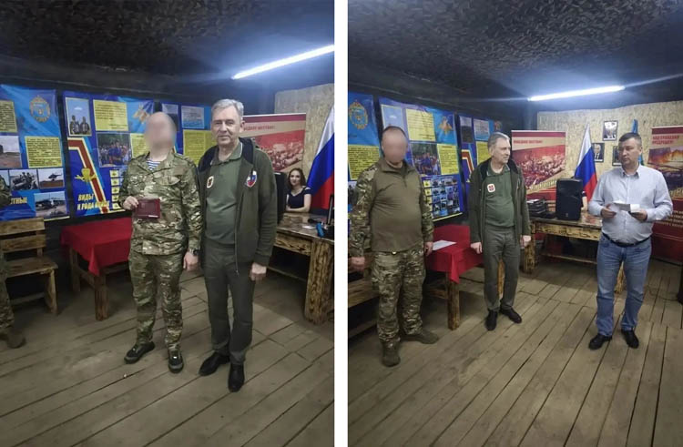 Артемов и Бондаренко вручили бойцам в зоне спецоперации награды Омской области
