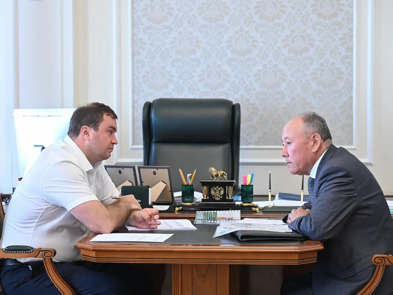 Виталий Хоценко встретился с главами Русско-Полянского и Любинского районов