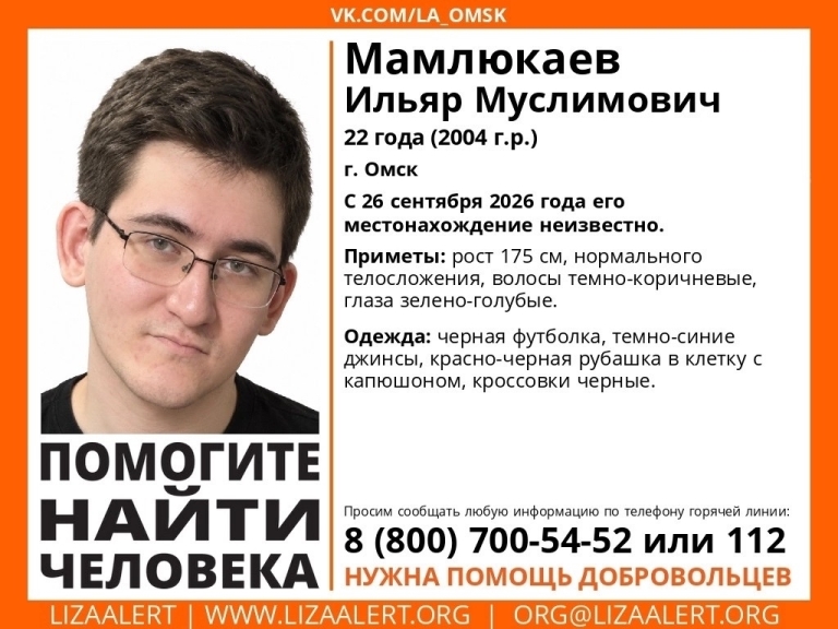Омичей просят предоставить записи с видеорегистраторов для поиска пропавшего человека